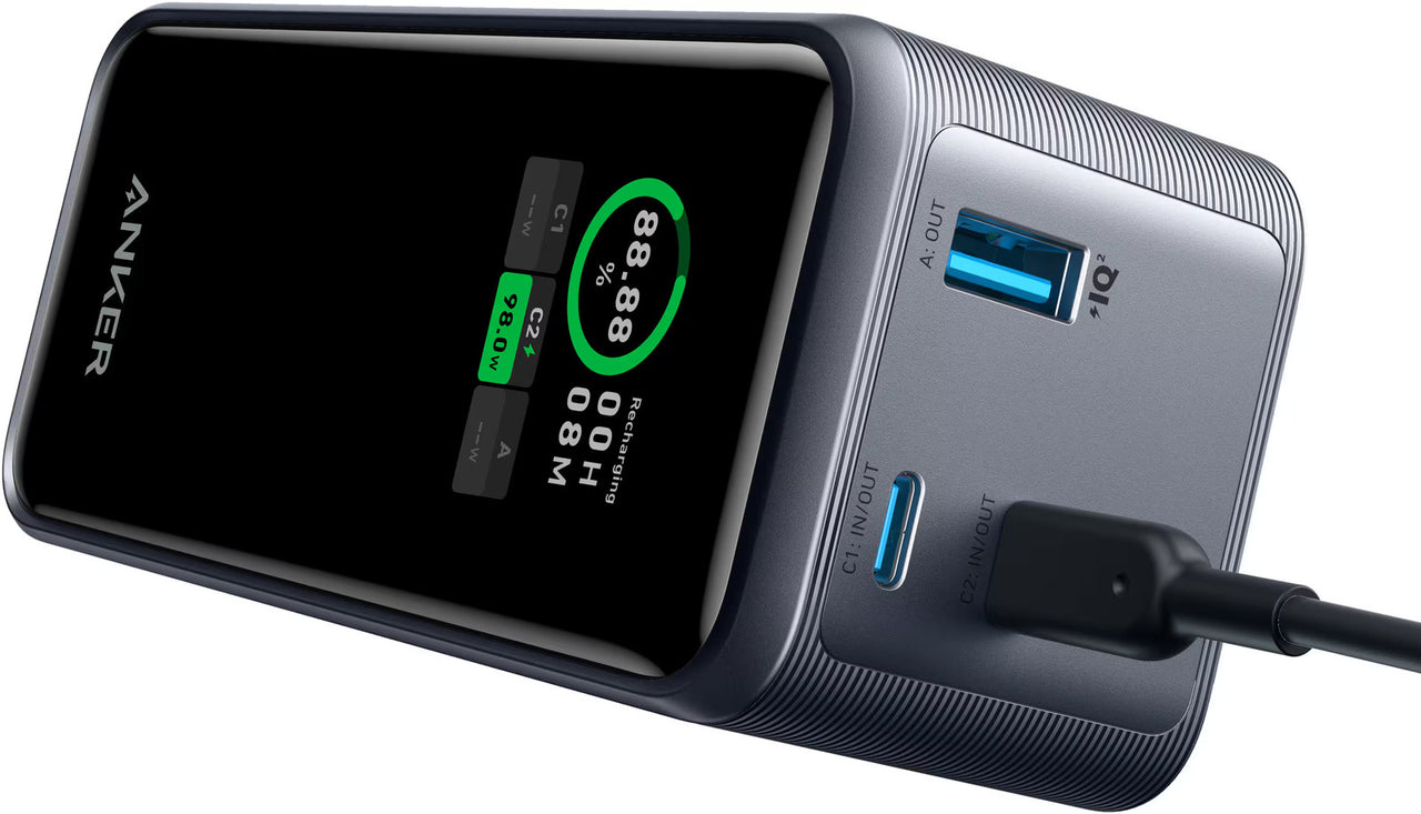 Anker - Power Bank (20000Mah, 200W, 3-Port) - Black