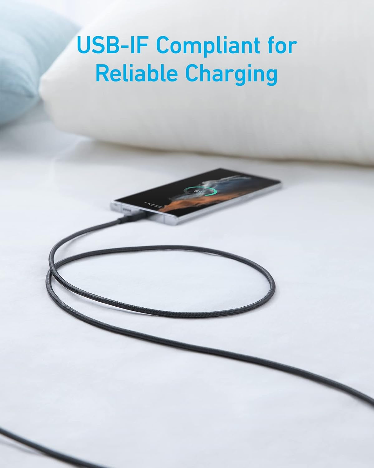 USB a to USB C Cable, Charger Cord (2 Pack, 6FT), for Iphone 17 Series,Samsung Galaxy Note 10/S10+ S10, LG V30 (Black)