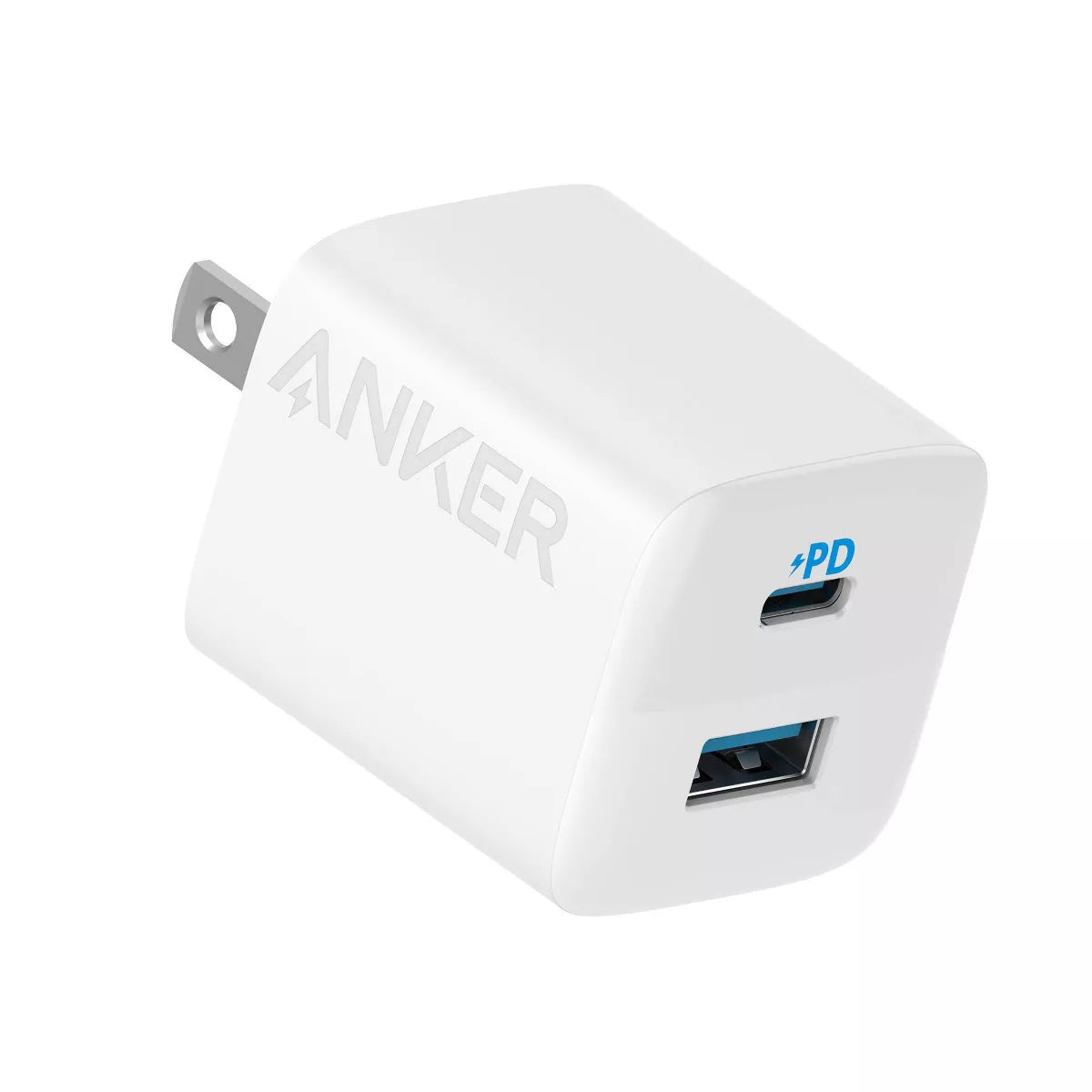 Anker 2-Port 33W Wall Charger - White: USB & USB-C, Quick Charge
