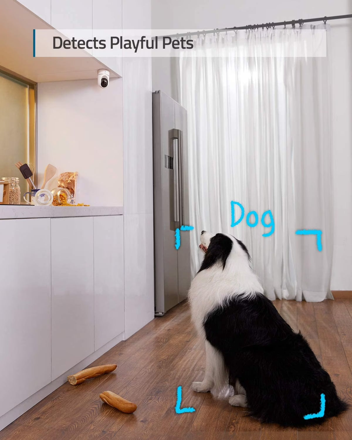 Security Indoor Cam E220 2-Cam Kit, 2K Security Indoor Camera Pan & Tilt, Plug-In Camera with Wi-Fi, Human & Pet AI, Voice Assistant Compatibility, Motion Tracking, Homebase 3 Compatible