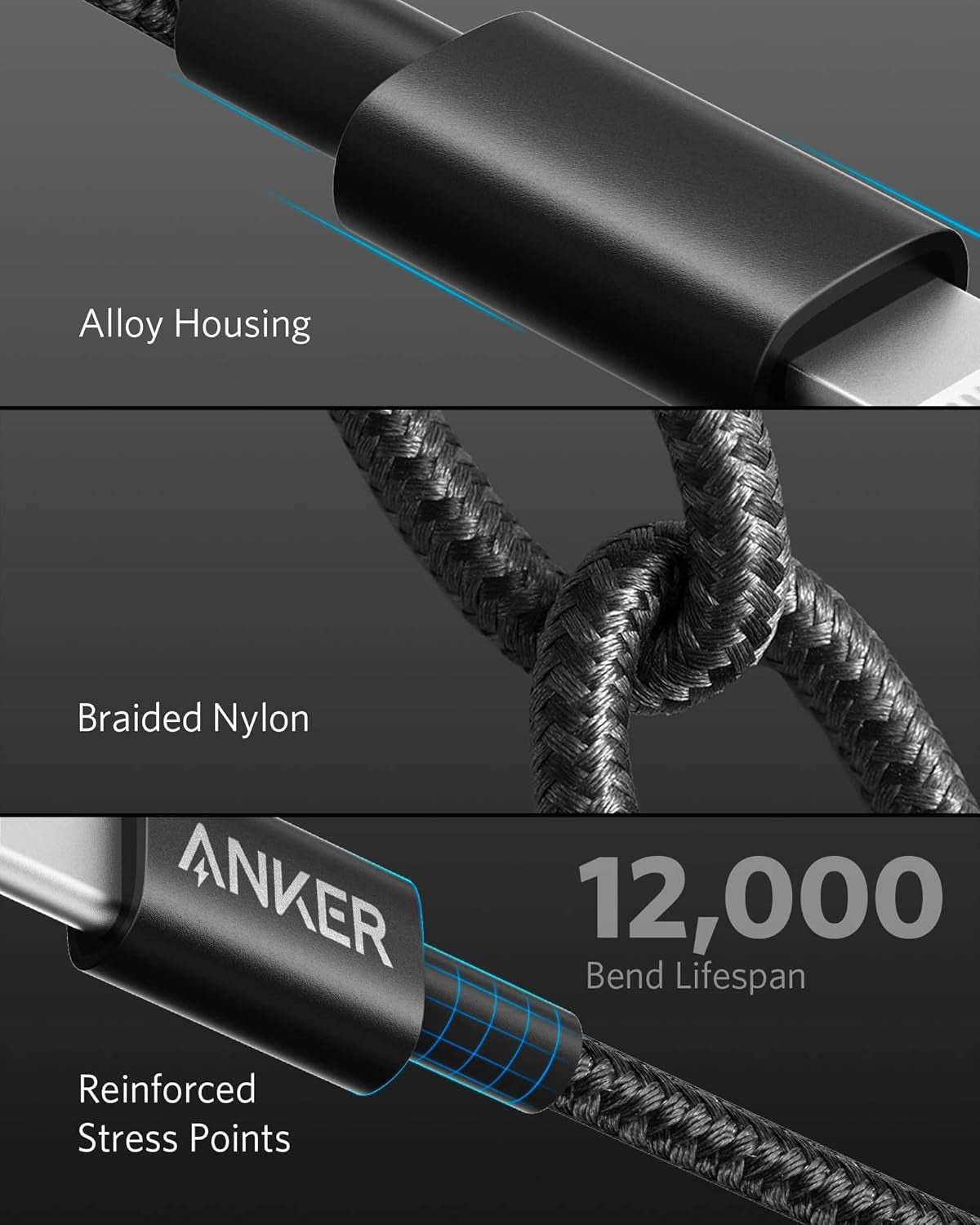New Nylon USB C to Lightning Cable, Apple Mfi Certified for Iphone 14 Series, and More (10Ft,Black)