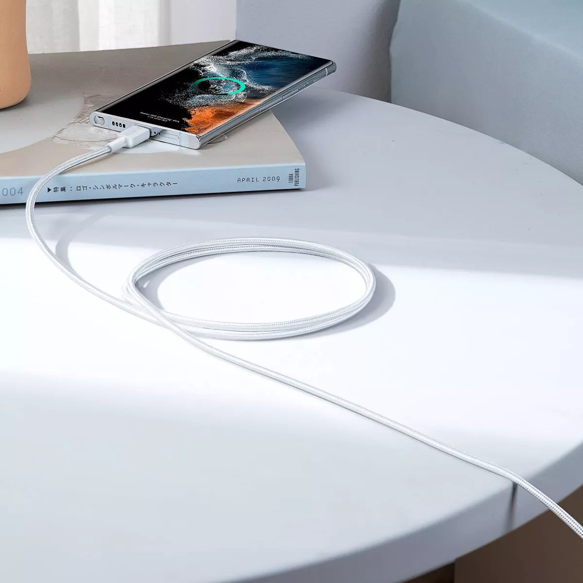 Anker 6' 60W Braided USB-C to USB-C Max Fast Charging Cable - White