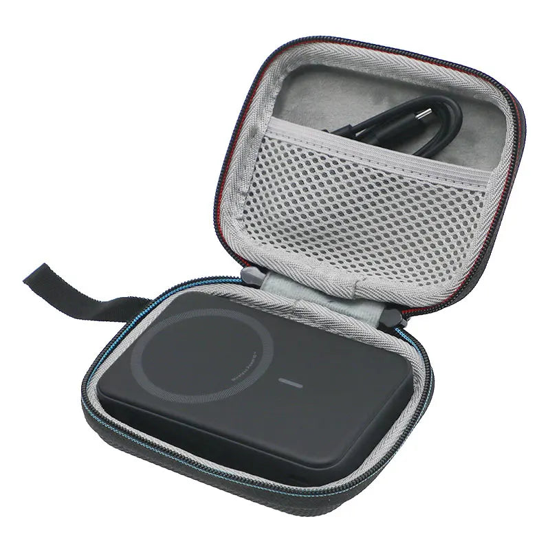 IVBX Travel Protect Pouch Hard Portable Cases for Anker Maggo Power Bank 10000Mah 15W Magnetic Wireless Portable Charger Bag