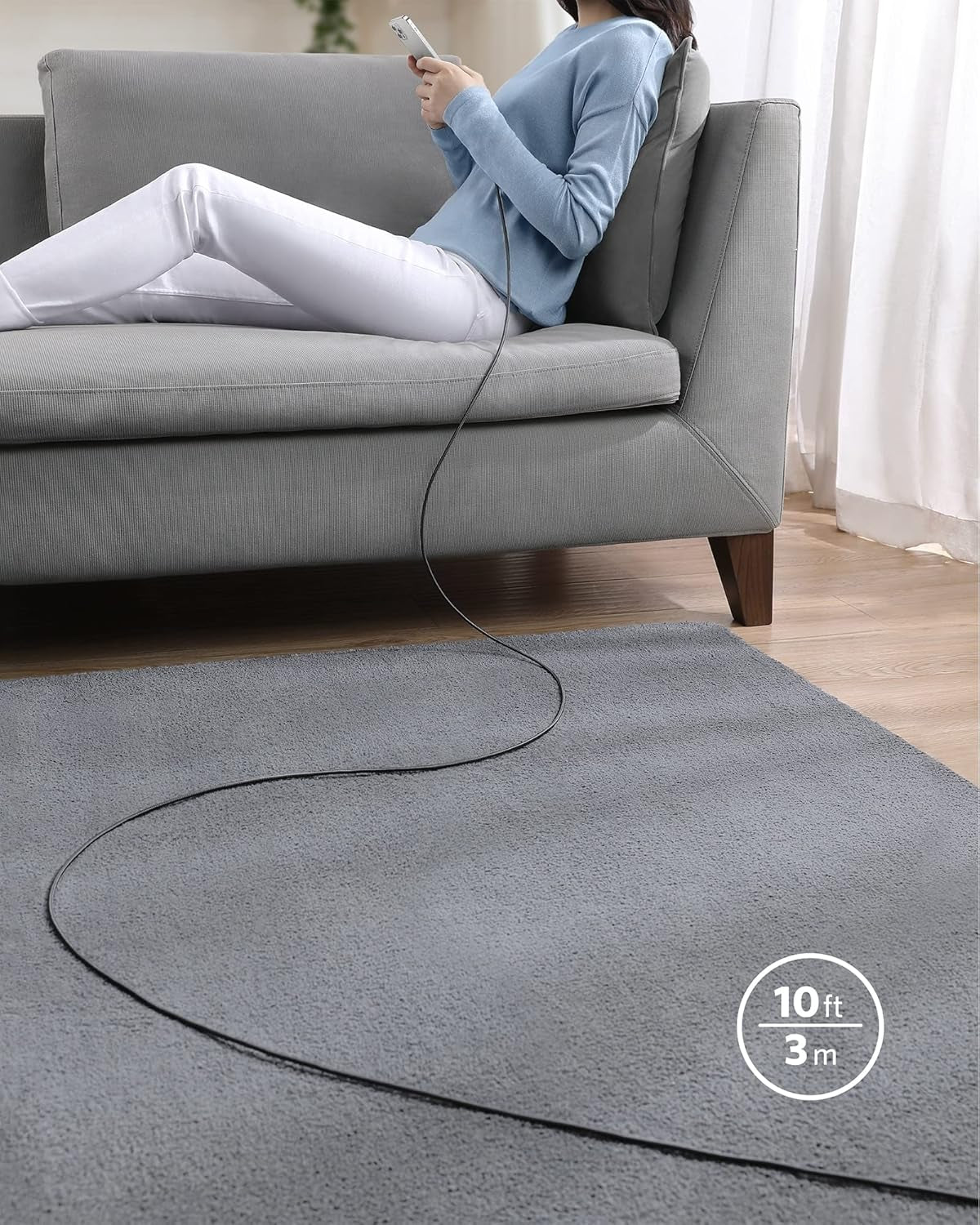 New Nylon USB C to Lightning Cable, Apple Mfi Certified for Iphone 14 Series, and More (10Ft,Black)