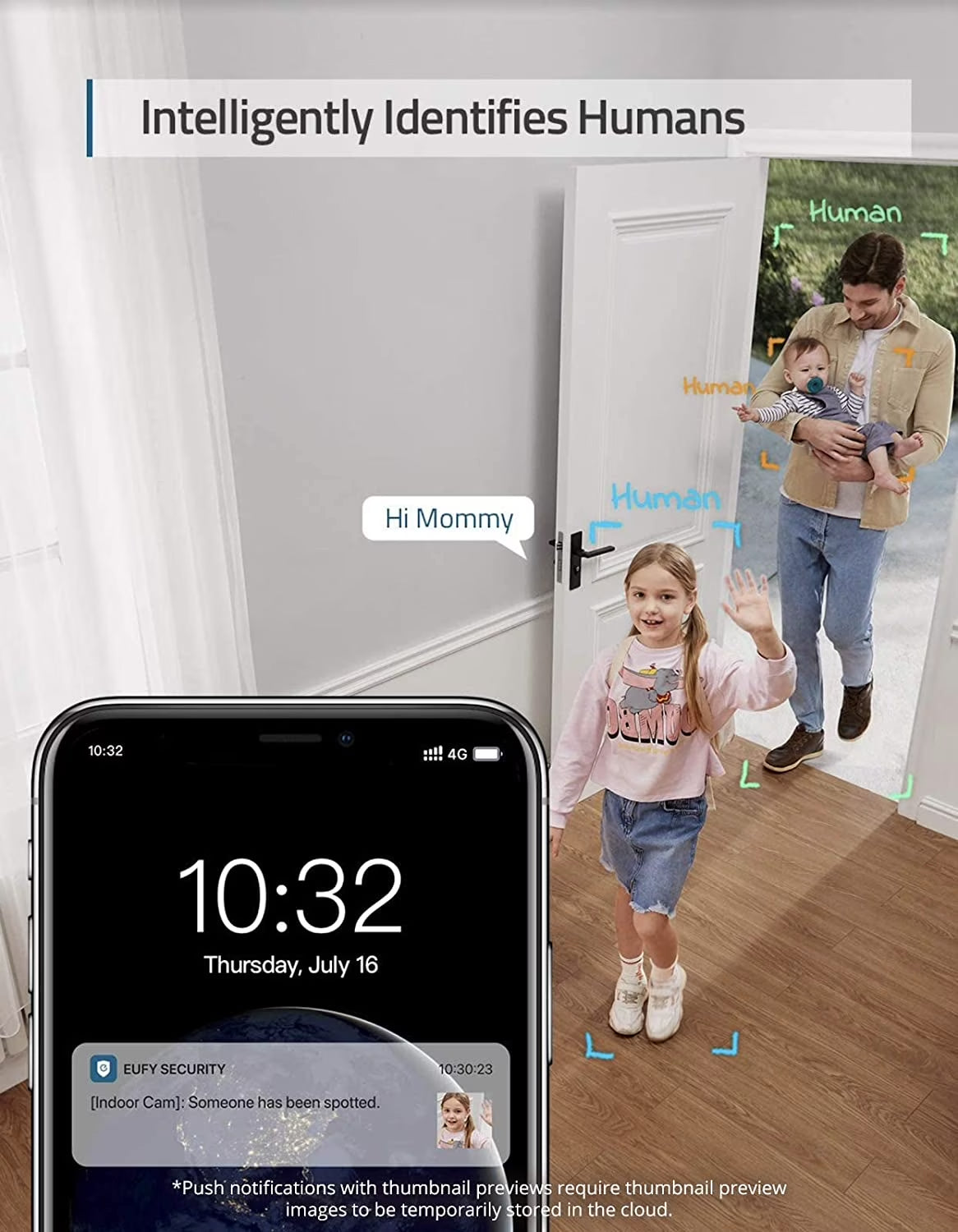 Security Indoor Cam E220 2-Cam Kit, 2K Security Indoor Camera Pan & Tilt, Plug-In Camera with Wi-Fi, Human & Pet AI, Voice Assistant Compatibility, Motion Tracking, Homebase 3 Compatible