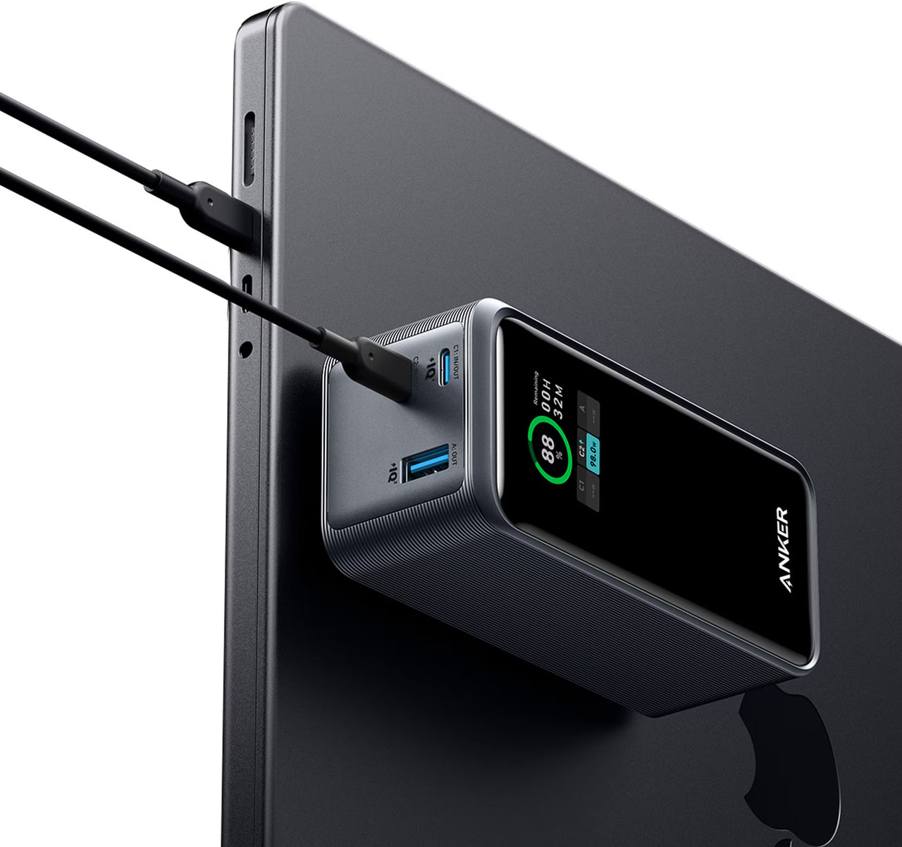 Anker - Power Bank (20000Mah, 200W, 3-Port) - Black