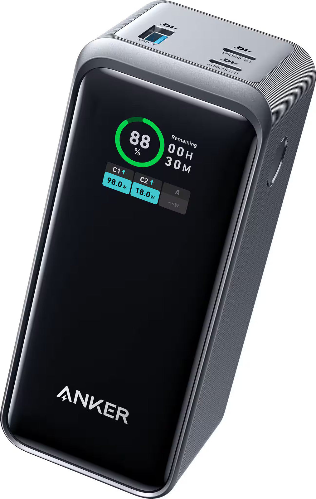 Anker - Power Bank (20000Mah, 200W, 3-Port) - Black