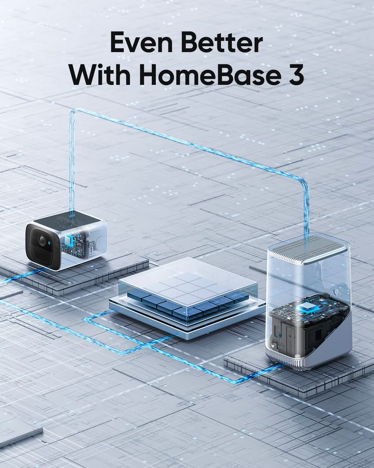 Security Solocam S220, Solar Security Camera, Wireless Security Camera, 2K Resolution, No Monthly Fee, Homebase 3 Compatible, 2.4 Ghz Wi-Fi, for Outdoor Surveillance