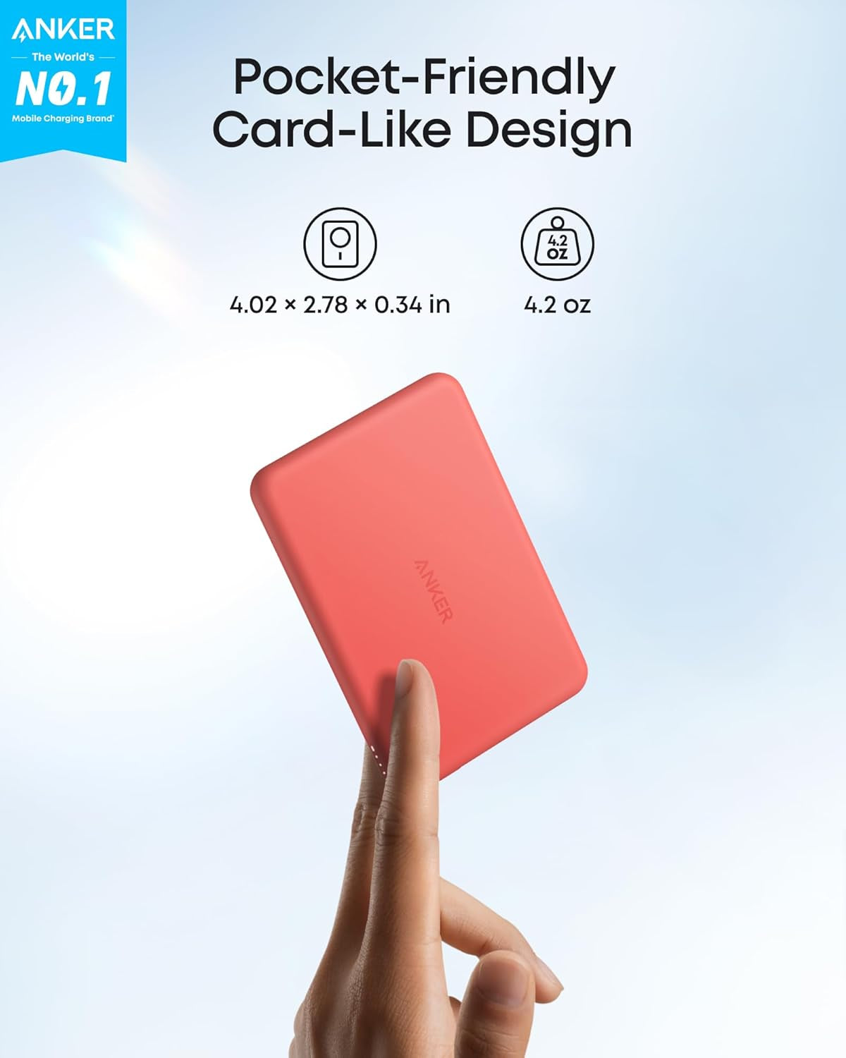 Maggo Power Bank, Ultra-Slim 5,000Mah Magnetic Battery Pack, Qi2 Certified 15W Max Ultra-Fast Magsafe-Compatible Portable Charger, Ergonomic Design, for Iphone Air / 17/16 Series