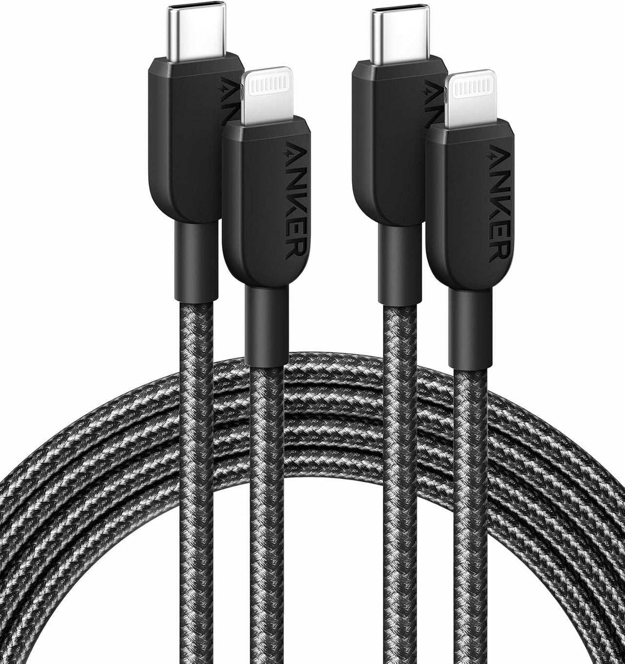 310 USB C to Lightning Cable(6Ft,2Pack, Black), Mfi Certified for Iphone 14 Series, and More(Charger Not Included)