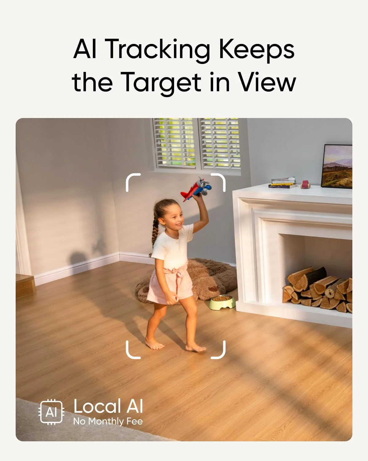 Security Indoor Cam S350, Dual Cameras, 4K UHD Resolution Security Camera with 8× Zoom and 360° PTZ